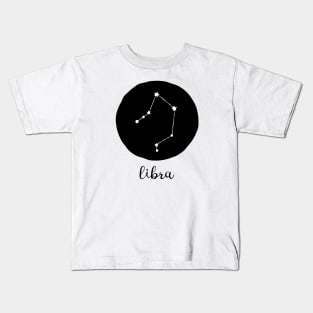 Libra Zodiac Constellation Astrological Sign Celestial Art Design Kids T-Shirt